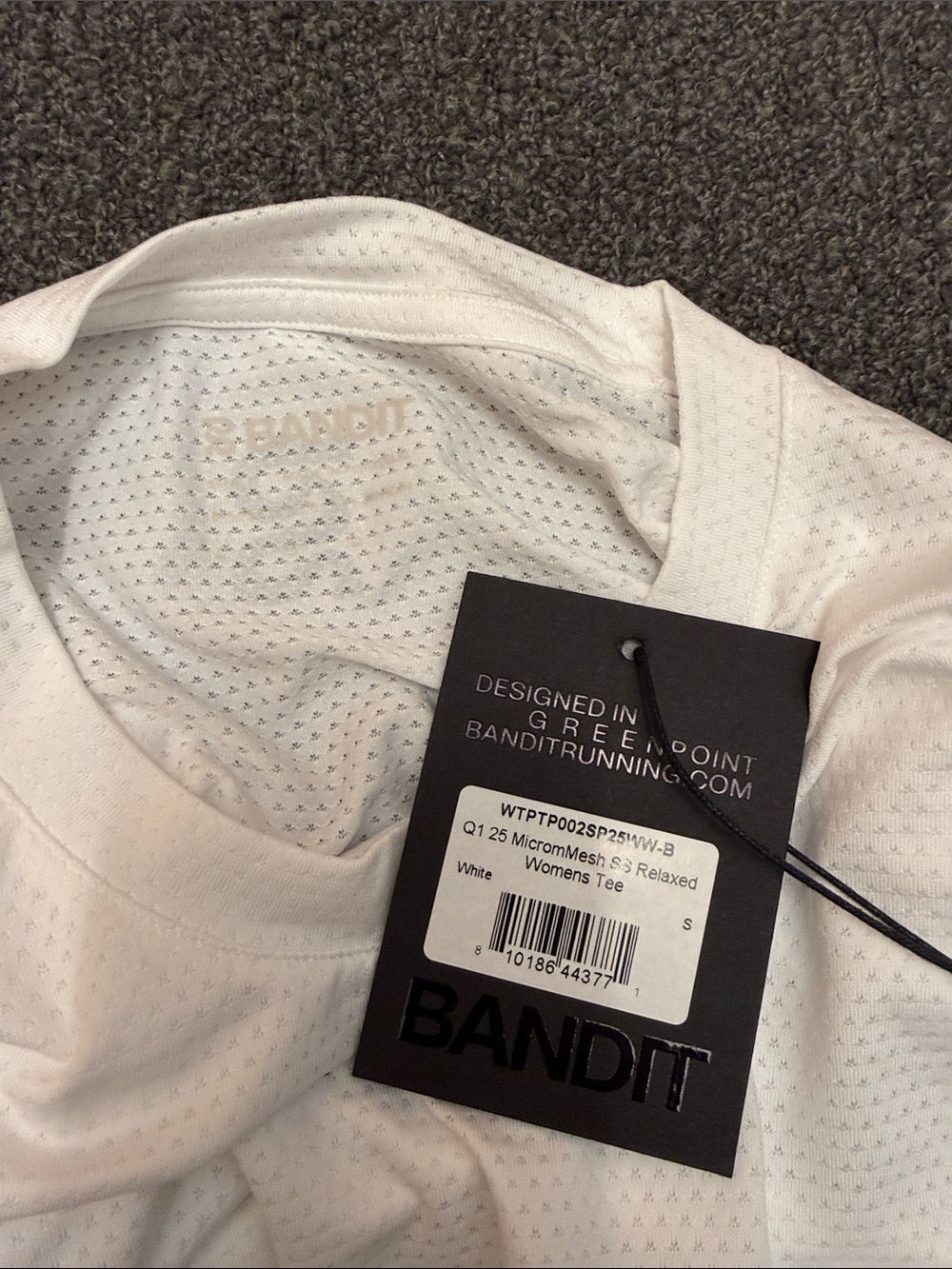 Bandit Women’s Micromesh Relaxed Tee in White - Picture 9 of 9
